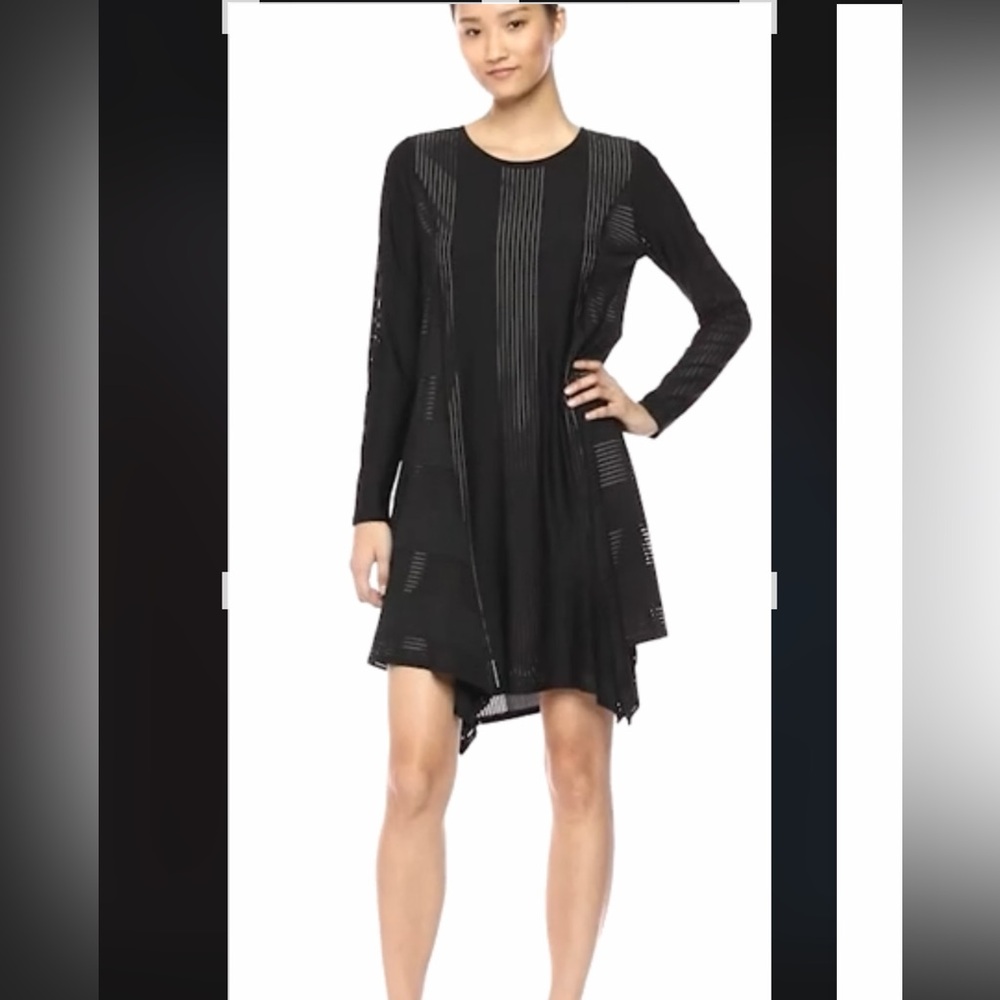 NWT BCBGMAXAZRIA Women's Malisa Stripe Mesh Dress - Picture 6 of 14